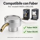 🔥 PORTACIALDA IN ALLUMINIO COMPLETO COMPATIBILE CON MACCHINE DA CAFFÈ FABER INOX E DELUXE