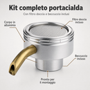🔥 PORTACIALDA IN ALLUMINIO COMPLETO COMPATIBILE CON MACCHINE DA CAFFÈ FABER INOX E DELUXE