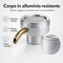 🔥 PORTACIALDA IN ALLUMINIO COMPLETO COMPATIBILE CON MACCHINE DA CAFFÈ FABER INOX E DELUXE