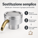 🔥 PORTACIALDA IN ALLUMINIO COMPLETO COMPATIBILE CON MACCHINE DA CAFFÈ FABER INOX E DELUXE